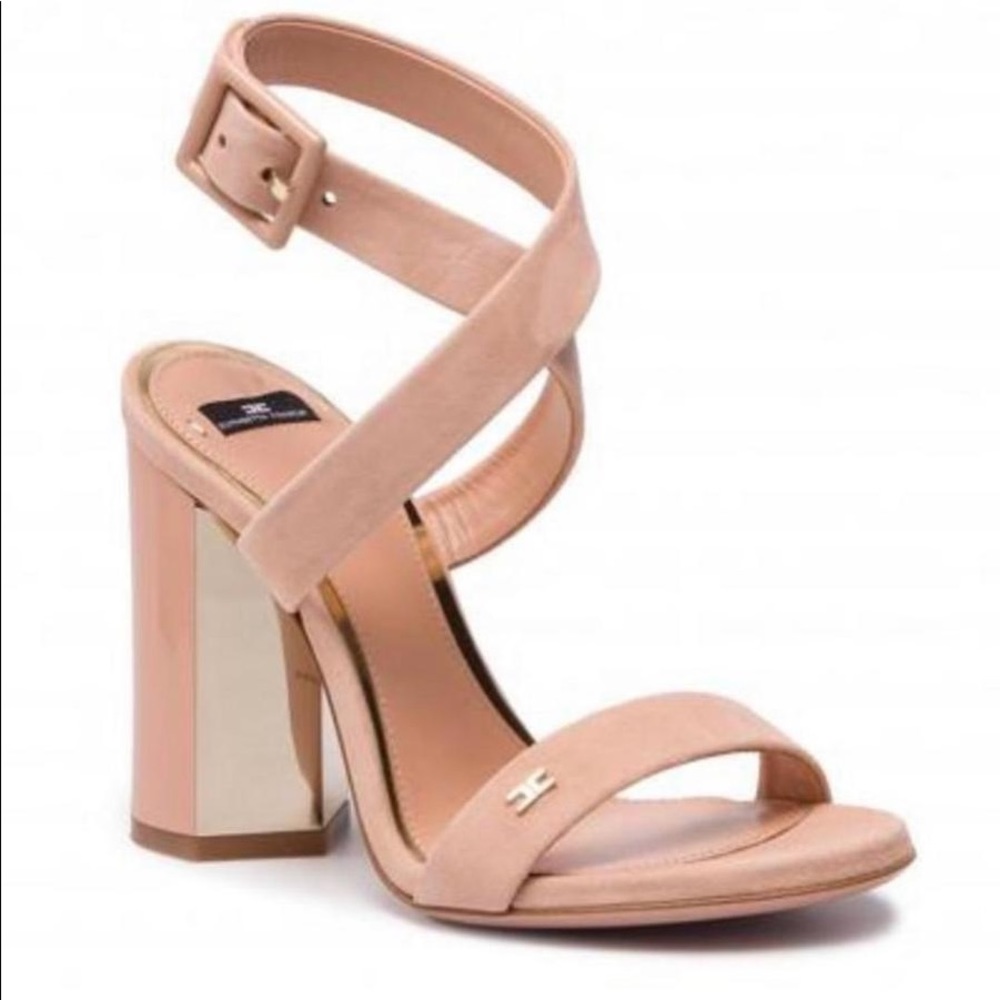 Dusty Rose Column Heel Sandal